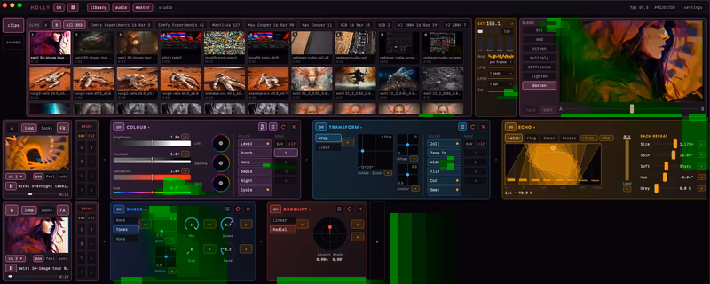 Holly's clip library and effect chains